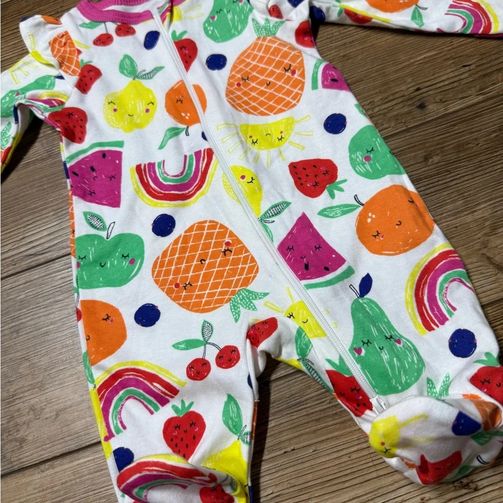 Wonder Nation | Baby Girl Footie Pajamas | Newborn